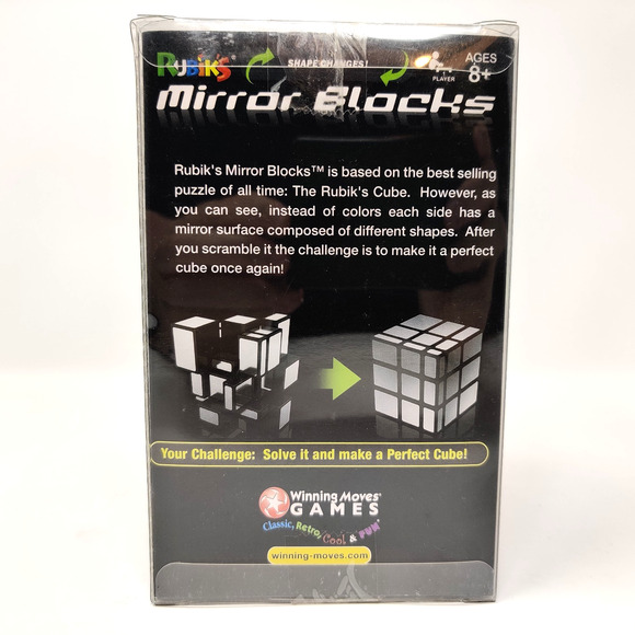 Rubiks Cube Mirror Blocks Edition Puzzle Game 2010 Winning Moves 8+ NOB Rare HTF - Picture 8 of 14